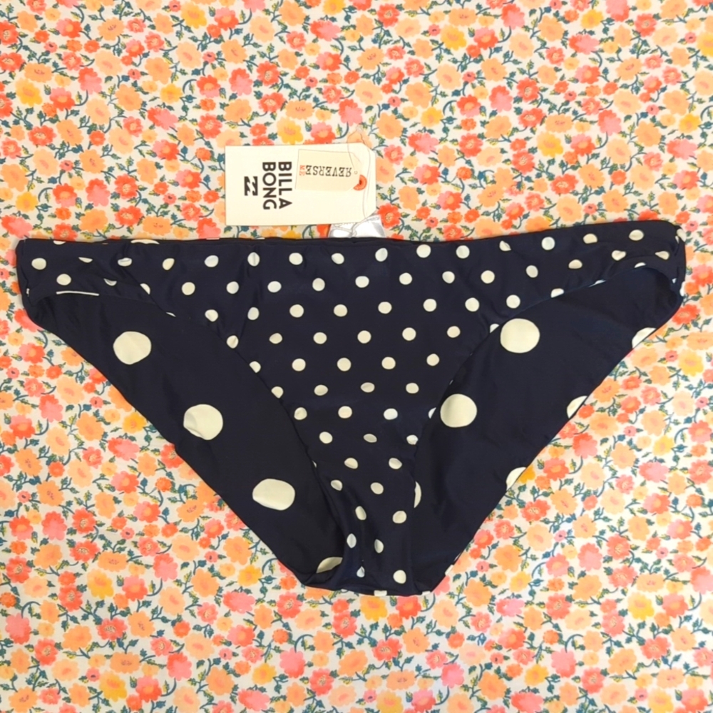 Billabong Little Black Reversible Polkadot Bikini
